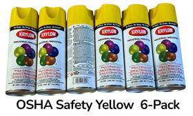 Krylon K01813a00 Industrial Osha Safety Daisy Yellow Spray Paint Can 6-pack