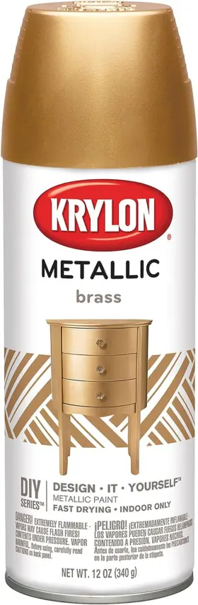 K02204 Krylon 12 Oz 2204 General Purpose Metallic Brass Spray Paint