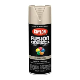 K02713007 Krylon All In One Spray Paint 12oz Khaki 5x Adhesion Indoor Outdoor Use Rust