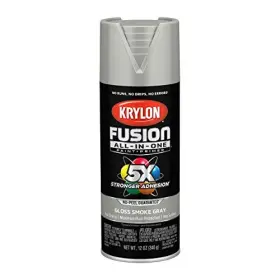 K02723007 Krylon Smoke Gray 12 Ounce Spray Paint Superior Adhesion Indoor Outdoor Use Rust Pro