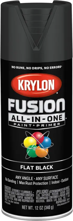 K02728007 Krylon Fusion All-in-one Adhesive Spray Paint For Indoor/outdoor Use 12 Oz Bla
