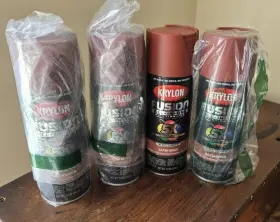 K02747007 Krylon Fusion Satin Brick All-in-one Spray Paint Indoor/outdoor Use 4 Available