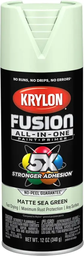 K02762007 Krylon All In One Spray Paint 12oz Sea Green Indoor Outdoor Rust Protection