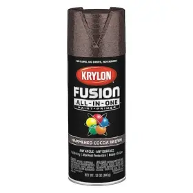 K02785007 Krylon Hammered Spray Paint Cocoa Brown Solvent 12 Oz
