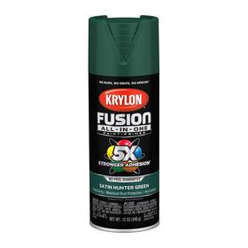 Krylon K02943007 Fusion All-in-one Satin Hunter Green 12 Oz