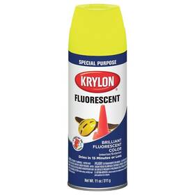 Krylon K03104888 Fluorescent Spray Paint 11 Oz Can 25 Sq-ft Coverage Area Sol