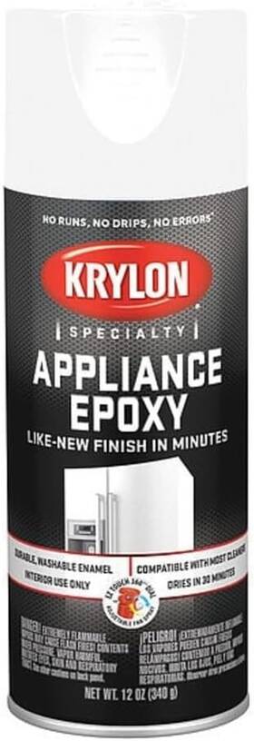 Krylon K03201 Appliance Epoxy Spray Paint 12 Oz Gloss White