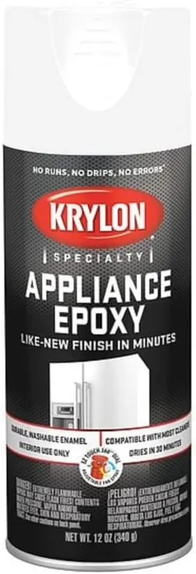 K03201 Krylon Appliance Epoxy Spray Paint 12 Oz Gloss White