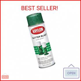 Krylon K03809a00 Glitter Blast Spray Paint For Craft Projects Lucky Green Small C