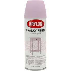 K04116000 Krylon 12 Ounce Chalky Finish Spray Paint Bonnet Pink Ultra Matte Fast Drying