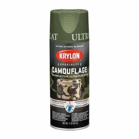 K04296000 Krylon Camouflage Spray Paint Ultra Flat Woodland Light Green 11 Oz