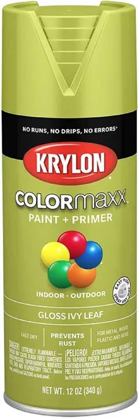 K05525007 Krylon 12 Oz Ivy Leaf Colormaxx Paint And Primer Spray Gloss
