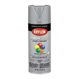 K05587007 Krylon Colormaxx Metallic Aluminum Spray Paint And Primer 11 Oz Indoor Outdoor