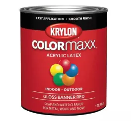 K05616007 Krylon 4 Pack Gloss Banner Red Colormaxx Interior And Exterior Paint 32 Oz