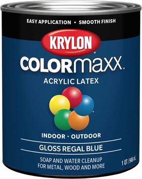 Krylon K05646007 Colormaxx Brush-on Gloss Regal Blue 1 Quart