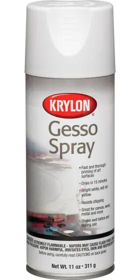 K07015a00 Krylon Gesso Spray Paint Primer 11 Oz Bright White