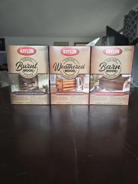 K08432007 Krylon New Vintage Finish Burnt Wood Weathered Barn 6 Cans Lot 3 Box