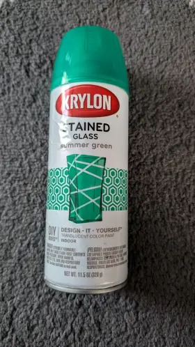 K09028000 Krylon Stained Glass Paint - Summer Green 11.5 Oz Aerosol Can