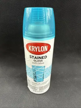 K09029000 Krylon Stained Glass Paint Gloss Soft Blue 11.5 Oz Aerosol Can