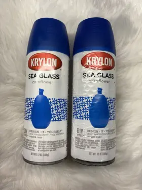 K09058007 Krylon K09058000 2- Sea Glass Spray Paint Cornflower 12 Ounce