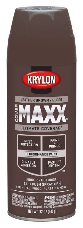 Krylon K09100007 Leather Brown Diversified Brands K09128000 12oz Gls Paint 12 Ounce Pack