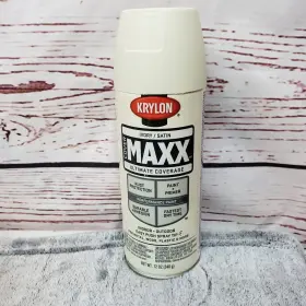 K09168000 Krylon Covermaxx Spray Paint Satin Ivory 12 Ounce K0916800