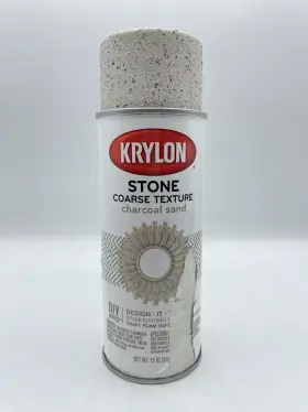 K18202 Krylon Coarse Stone Texture Finish Spray Paint Charcoal Sand 12 Oz Bs276