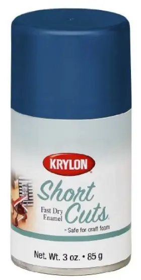 Kscs034 Krylon Short Cuts Ocean Blue 3 Oz Aerosol Enamel Paint High Gloss Fast Dry
