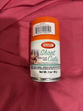 Krylon Kscs050 Short Cuts 3oz Glow Orange Aerosol Enamel Paint High Gloss Finish