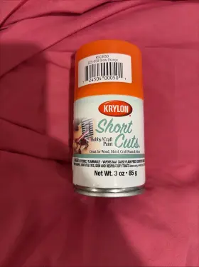 Kscs050 Krylon Short Cuts 3oz Glow Orange Aerosol Enamel Paint High Gloss Finish