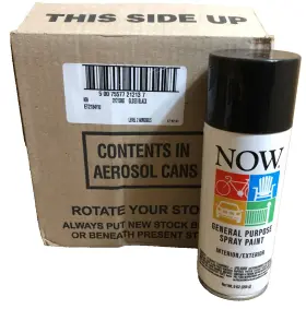 Krylon Now 075577212132 Gloss Black 9 Oz General Purpose Spray Paint 6-pack