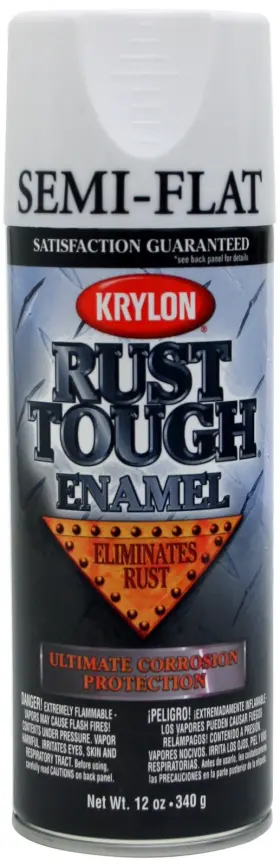 K09201007 Krylon Rta9201-6 Rust Tough Semiflat White Preventive Enamel 12ozaerosol6pk