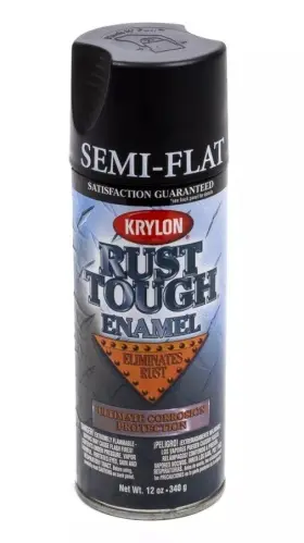 Rta9203 Krylon Rust-preventative Enamel Paint Semi-flat Black 12 Oz Can