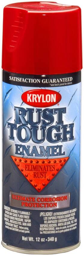 Krylon Rta9210-6 Rta9210 Rust Tough Radiant Red Preventive Enamel 12 Oz Aerosol 6 Pk