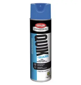 S03903 Krylon Industrial Quik-mark Wb Inverted Marking Paint Apwa Blue - Lot Of 12