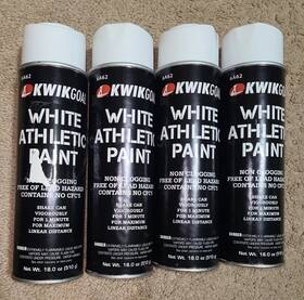 Kwik Goal 6a62 Lot Of Four New White Athletic Field Paint - Non-clogging # 18oz
