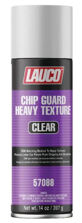 57088 Lauco Heavy Texture Chip Guard Clear Aerosol Spray Can 13oz - Durable Acrylic Coat
