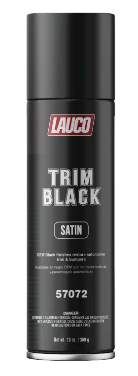 Lauco 614703044584 Trim Black Satin 13 Oz. Automotive Spray Paint Can Car Wit
