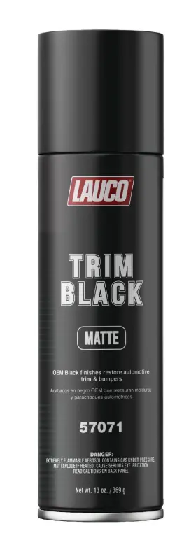 Lauco 614703044607 Trim Black Matte 13 Oz. Automotive Aerosol Spray Paint Can