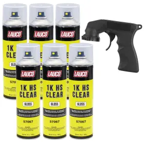 Lauco 614703044744 1k Hs Gloss Clear 13 Oz Automotive Aerosol Spray Paint Can With