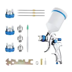 Le-fu 734598240462 Hvlp Spray Gun Set 3 Nozzles 1.4 Mm 1.7 2.0 600cc Cup Paint