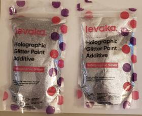 Levaka Lvk-hom-gpa01-hlslv Glitter Paint Additive Holographic Silver For Walls... See Desc
