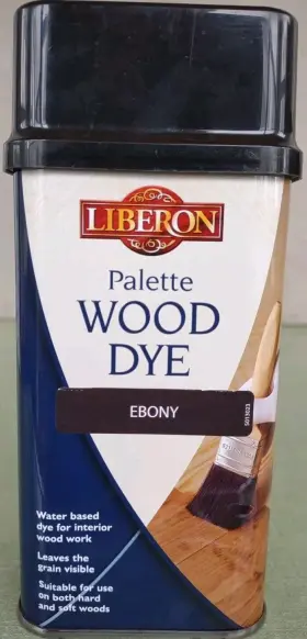 Liberon 022640000313 Palette Wood Dye Water Based Stain Ebony 250ml