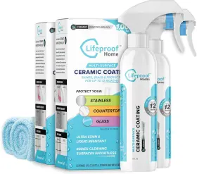 Lifeproof 726084862524 2-pack Ceramic Coating Spray Kit - Shine Seal And Protect Kitchen Bat