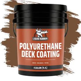 Liquid Rubber 313038255237 Polyurethane Deck Coating 4 Gal. 10x Stronger Than Paint - Sealant For Pool