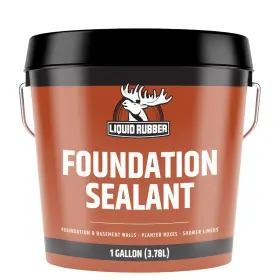 Liquid Rubber 628421106028 Concrete Foundation And Basement Sealant - Indoor Outdoor Waterproof Coat Inch