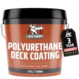 Liquid Rubber 628421160013 Textured Polyurethane Deck Coating - Solar Protection Sealant Non-multi