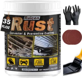 Lisen Beauty 313023476487 2-in-1 Rust Converter And Metal Primer 35 Oz Black For Ultr