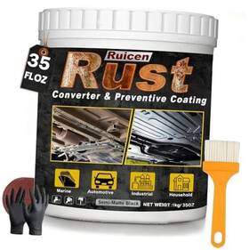 Lisen Beauty Rc093 2-in-1 Rust Converter And Metal Primer 35 Oz Black For