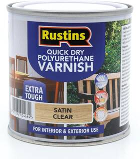 Ltd Poscw250 Quick Drying Polyurethane Satin Clear Varnish 250ml 8.5 Fl Oz